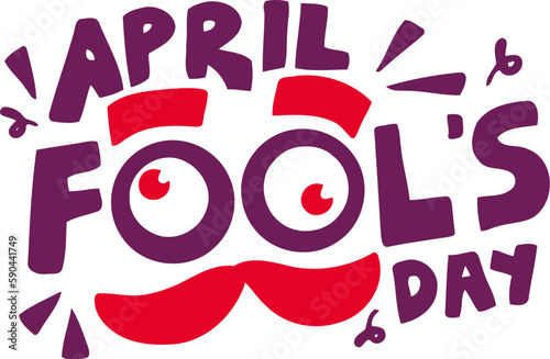 April Fool Day Celebration Flat Hand Drawn Illustration