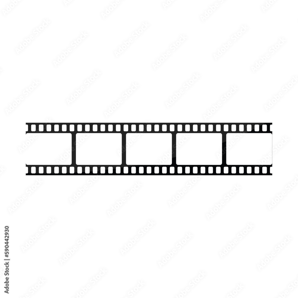 Film strip icon, isolated vector graphics