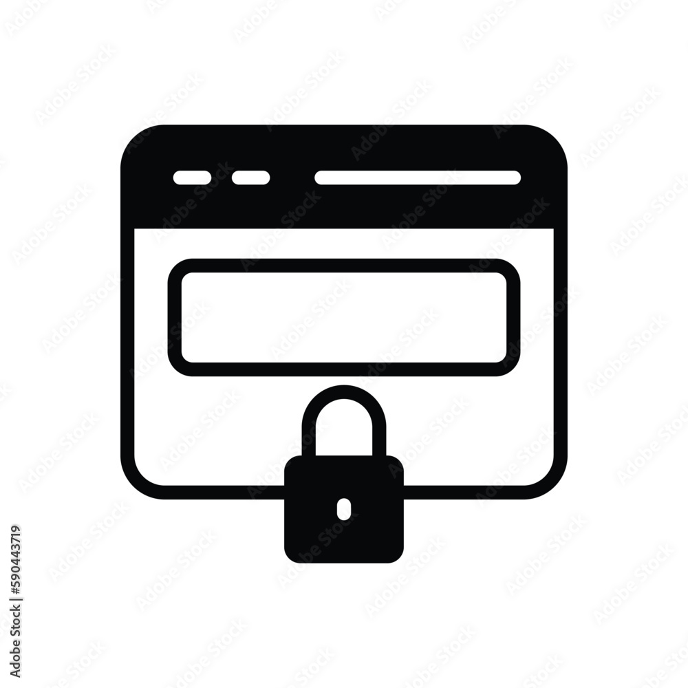 Website Security icon vector stock. Website Security icon vector stock.
