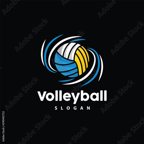 Volleyball Logo, Sport Simple Design, World Sports Tournament Vector, Illustration Symbol Icon