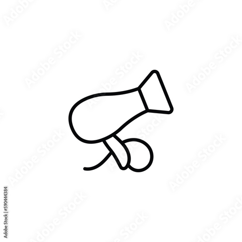 Hair Dryer icon design with white background stock illustration