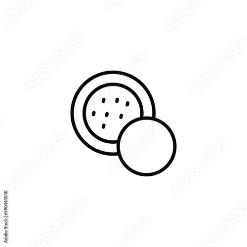 Face Powder icon design with white background stock illustration