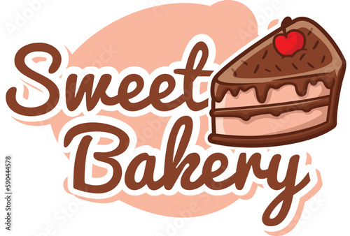 vector illustration of cake logo 