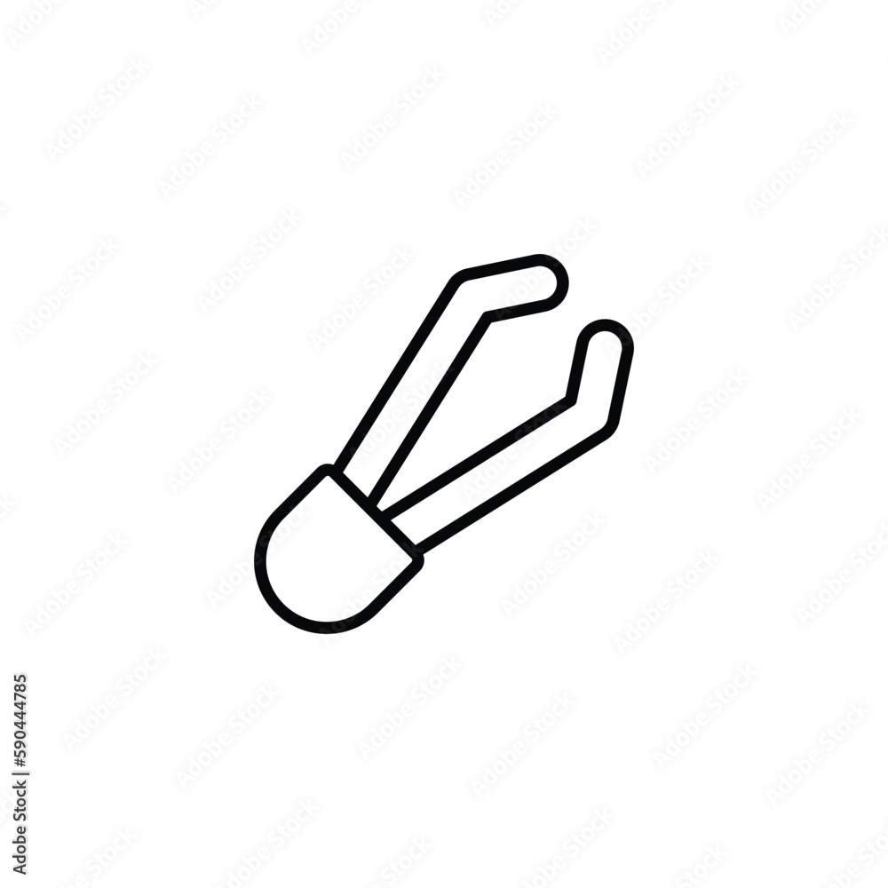 Fototapeta premium Tweezer icon design with white background stock illustration