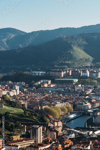 View of city Bilbao, Basque Country, Spain