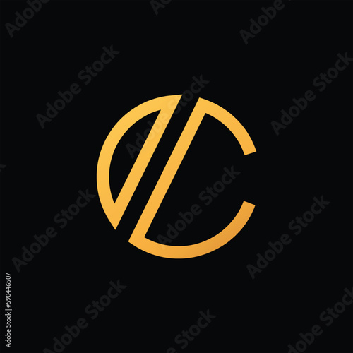 Initial CC vector element Graphic Alphabet Symbol for Corporate