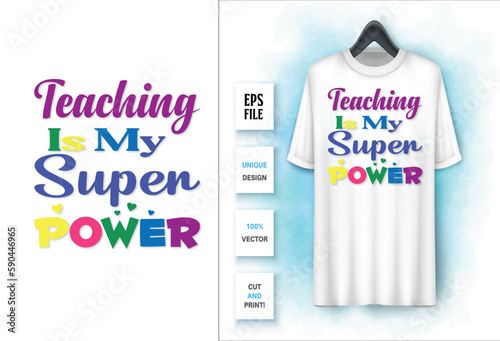 Teaching is my super power SVG design graphic