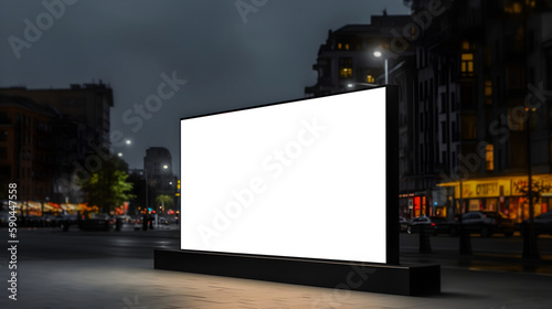 Blank outdoor Event advertisment screen for marketing purpose, Empty LED screen for event advertisment, white LED screen mockup