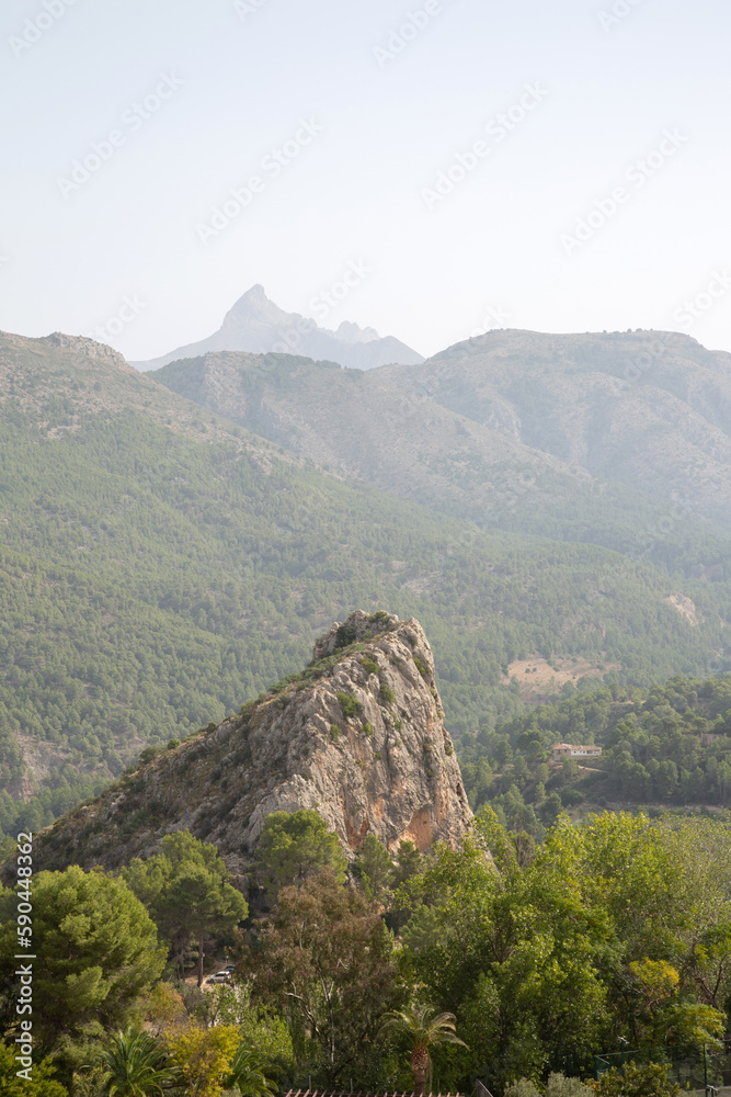 Landscape and Peaks in Guadalest; Alicante; Spain
