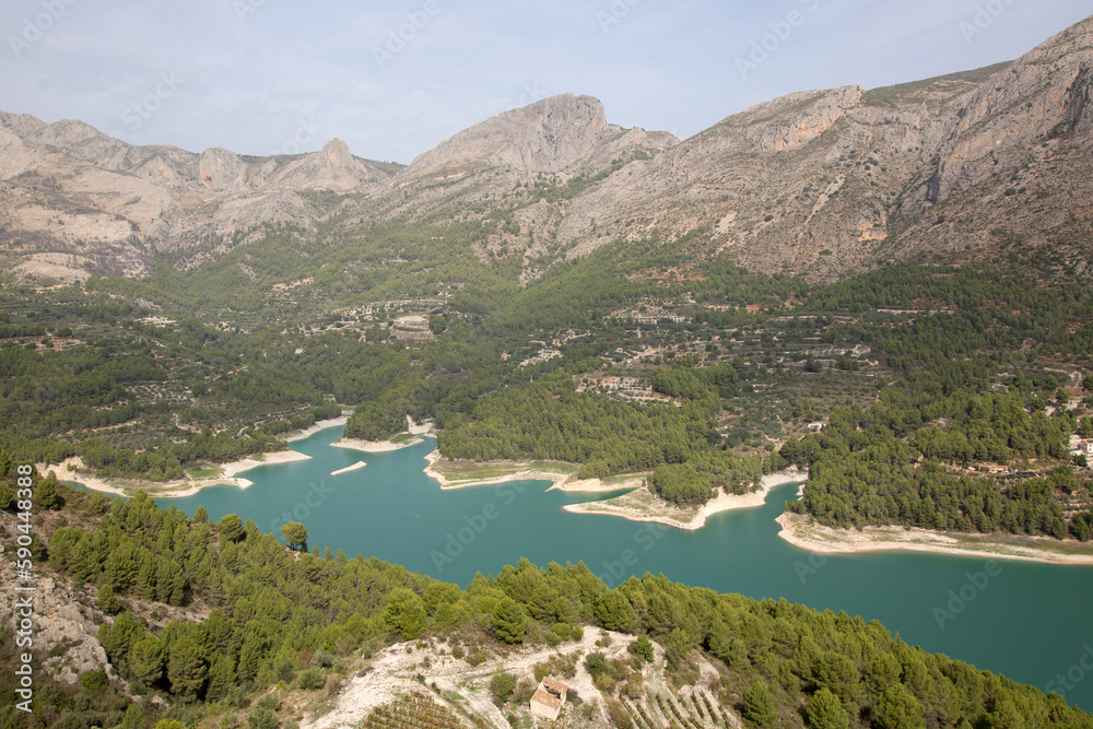 Aixorta Mountain Range and Reservoir; Guadalest; Alicante; Spain