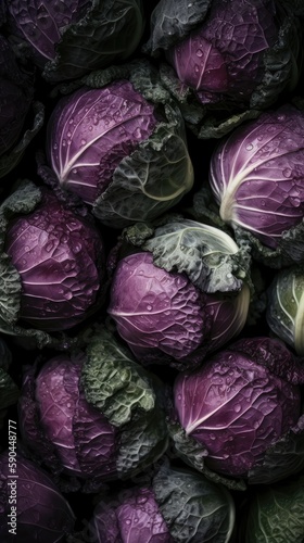 red cabbage in market