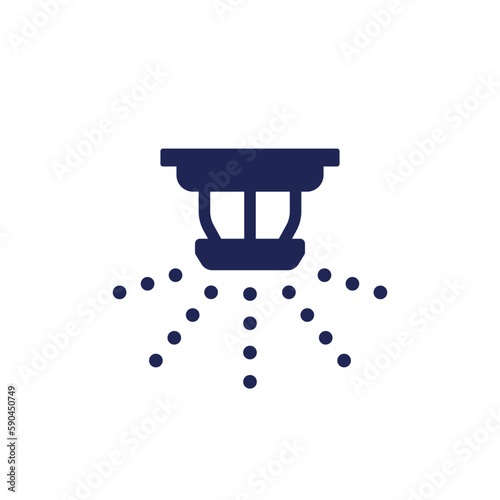 fire sprinkler icon on white