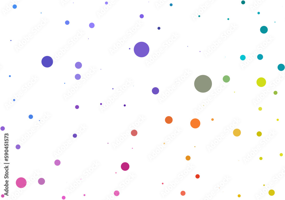 vector image with different colored dots on a white background