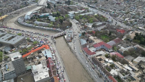 Shah Du Shamshira masjid in kabul, aerial video of masjid in kabul photo