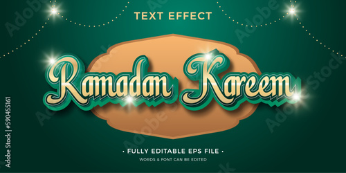 Ramadan kareem 3d editable text effect 