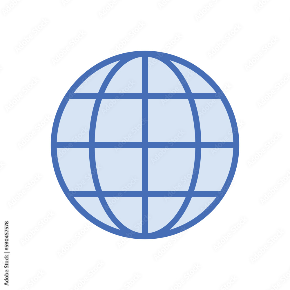 Global Security icon vector stock.