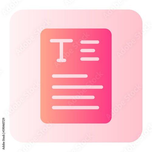 text edit gradient icon