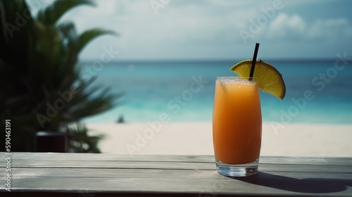 refreshing summer fruit cocktail, generative ai