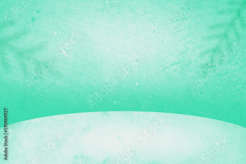 empty space scene green color background with curved floor. used for business presentation of cosmetics and other products for sale in online stores. summer background with minimal concept