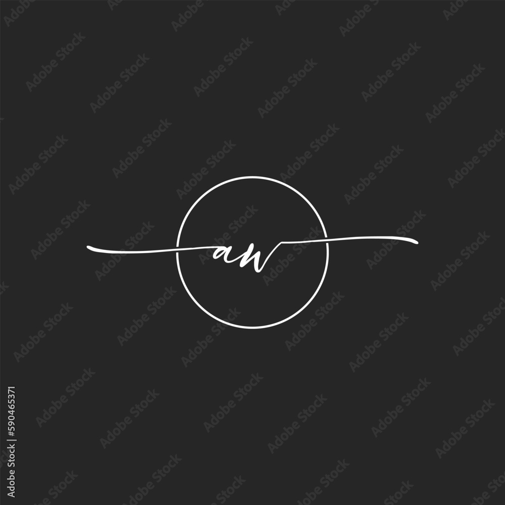letter AW concept logo design vector illustrations letter AW concept logo design vector illustrations