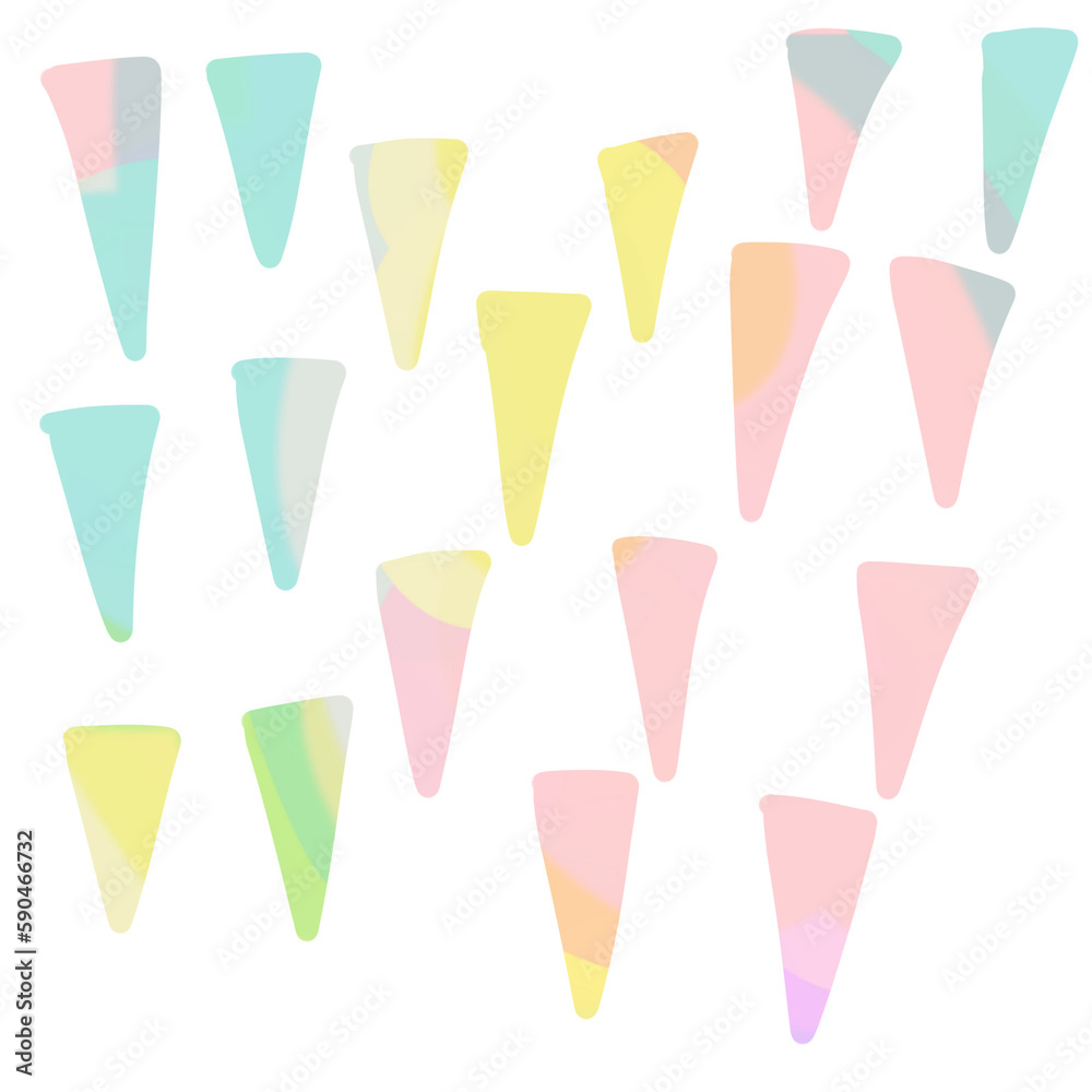 Pastel Abstract Triangle Confetti