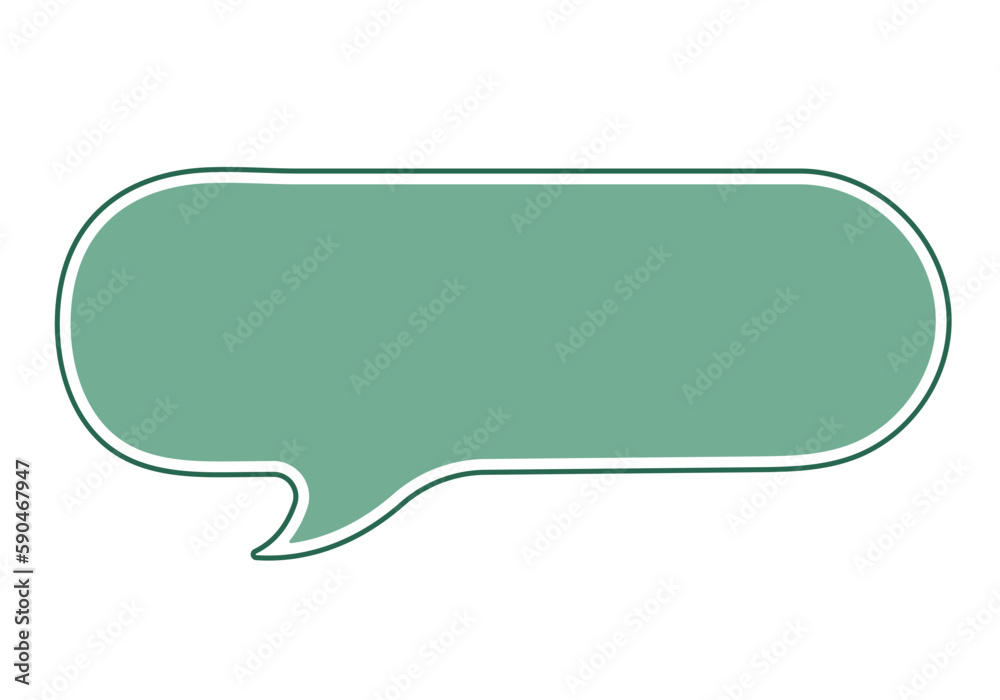 Green Sage Speech Bubble Talk for Text Box Isolated on White Background Green Sage Speech Bubble Talk for Text Box Isolated on White Background