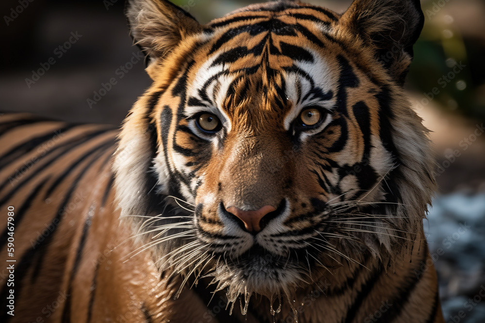 portrait of a tiger, sumatran tiger, close up, highly detailed, beautiful tiger, portrait, animal, jungle animal,