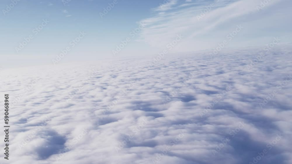 Flying high in the sky above the clouds Flying high in the sky above the clouds