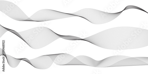 Abstract wave white and grey curve liens background.