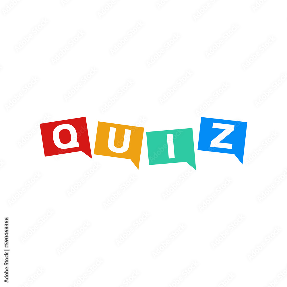 Quiz text icon isolated on transparent background Quiz text icon isolated on transparent background