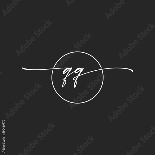 letter QQ concept logo design vector illustrations
