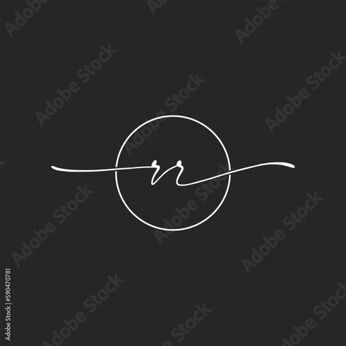 letter RR concept logo design vector illustrations