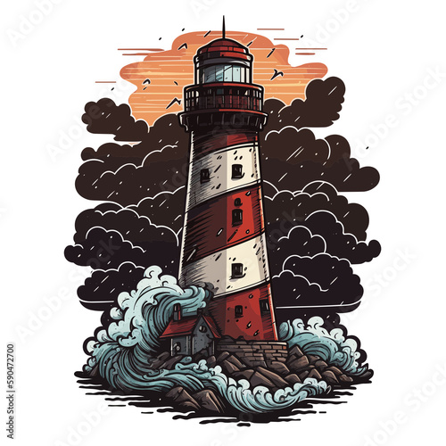 Stormy Sentinel! Brave the storm with this lighthouse photo