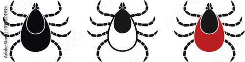Mite logo. Isolated mite on white background