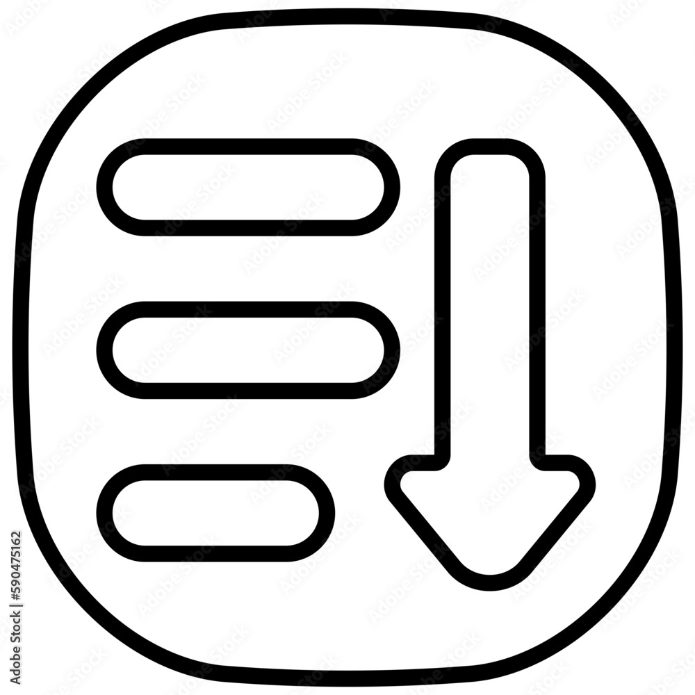 sort outline icon