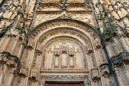 Arcos de la Frontera, Spain. Plateresque and Late Gothic facade of the Iglesia de Nuestra Senora de la Asuncion (Our Lady of the Assumption Church)