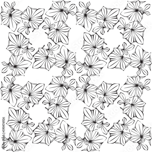 Seamless pattern background in black and white colors