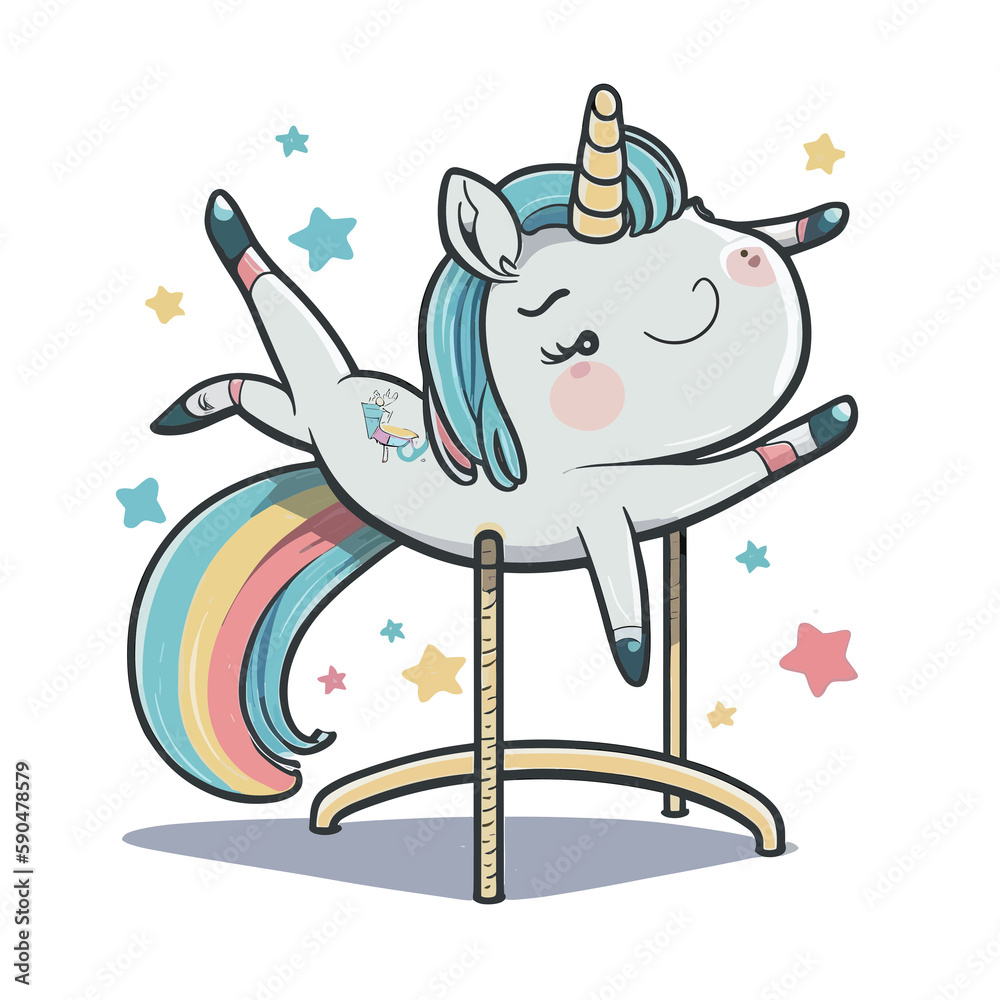 Magical Balance! Flip with this unicorn gymnast