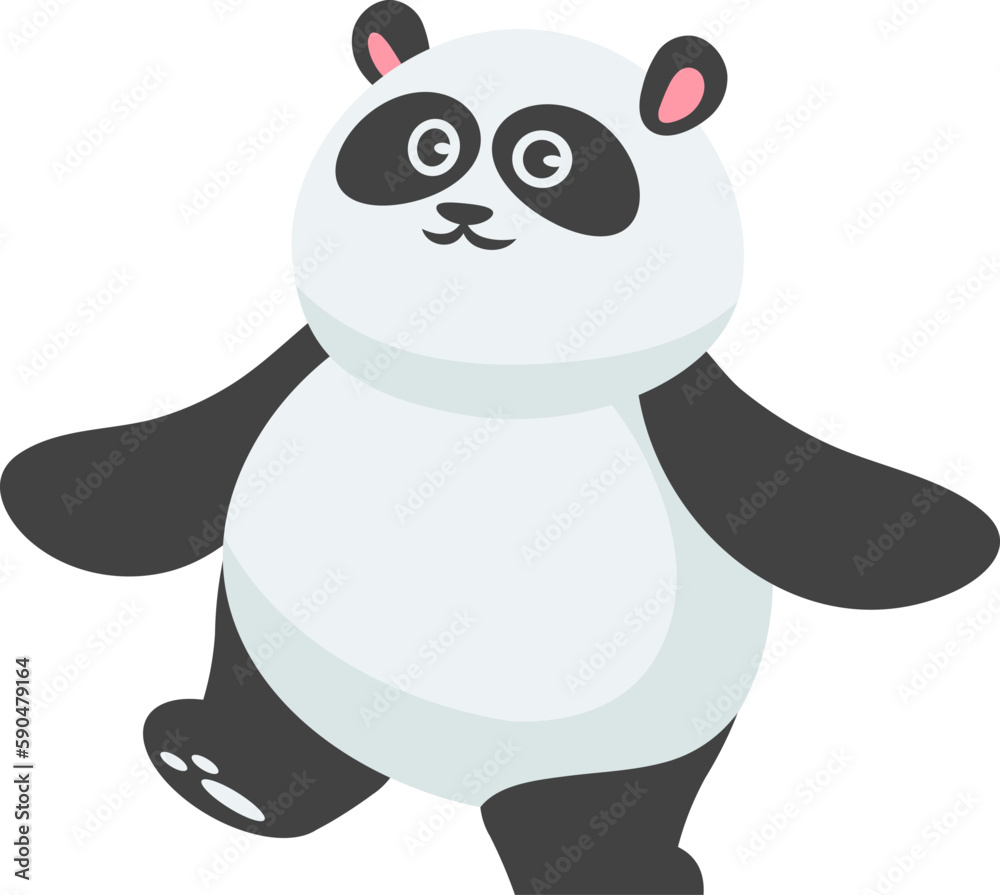 Naklejka premium Cute Panda Illustartion