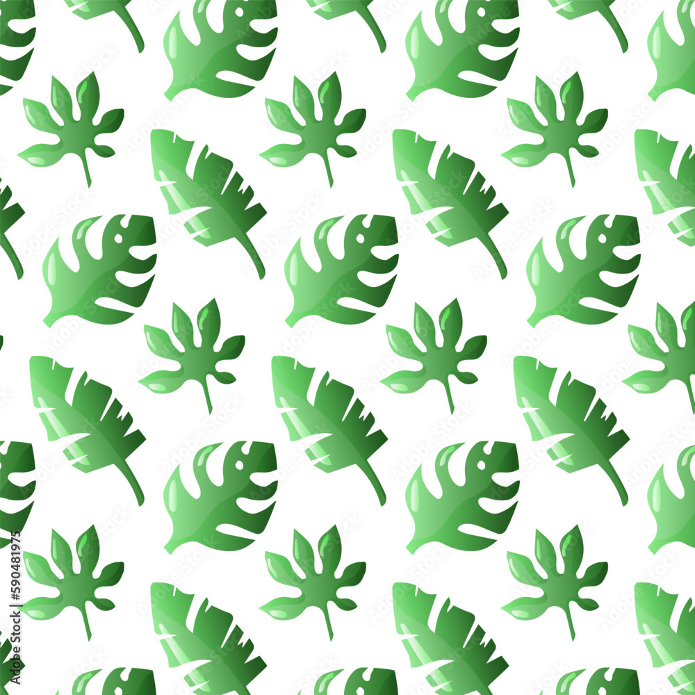 seamless pattern with green leaves seamless pattern with green leaves