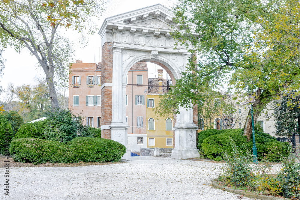Arch in a aprk, Venice, Italy