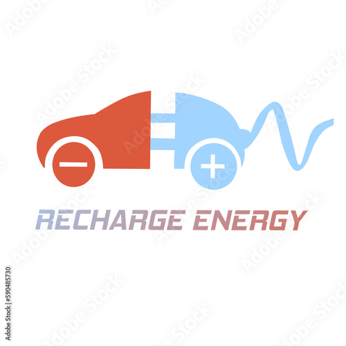 Electric car logo vector