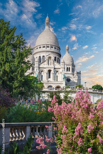 The Basilica of Sacré Coeur de Montmartre (Sacred Heart of Montmartre), Roman Catholic church, minor basilica in Paris, France.