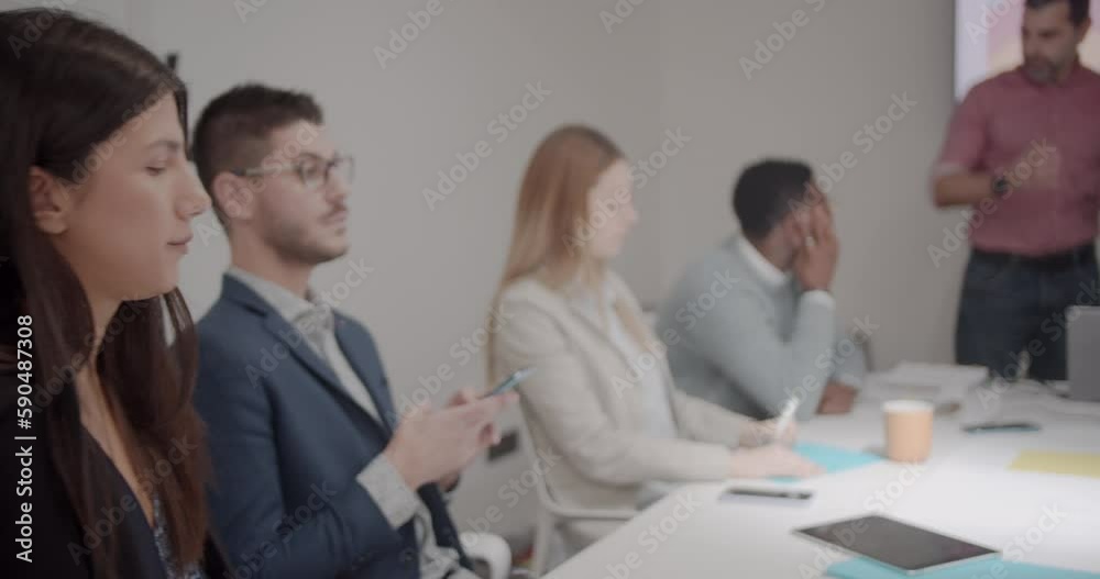 Boardroom meeting for successful results Boardroom meeting for successful results