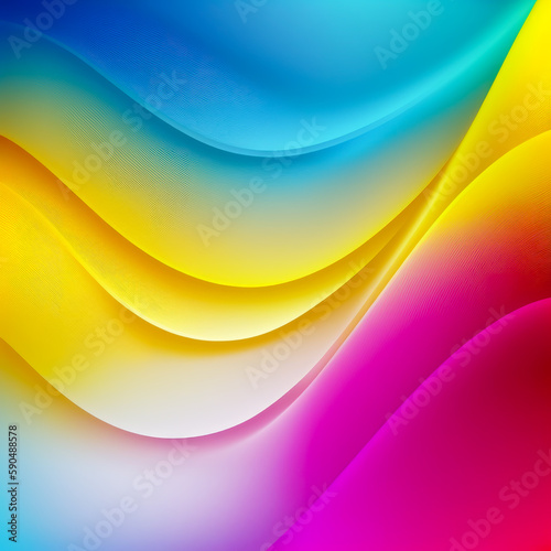 Colorful glitter wavy background. Abstract rainbow texture. Anniversary or wedding multi color smooth background. Generative AI.