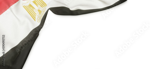 Quadro em tela Banner with flag of Egypt over transparent background