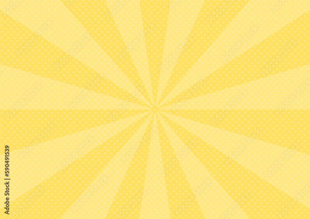 集中線　シンプル　使いやすい　横　横長 　黄色　金色
