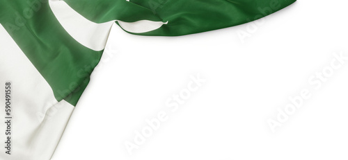Bild auf Leinwand Banner with flag of Pakistan over transparent background