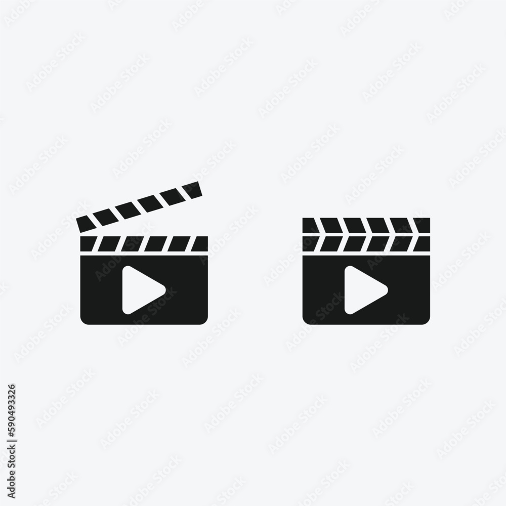 movie clapper vector icon. cinema symbol. movie symbols for logo, website and mobile design. vector illustration 