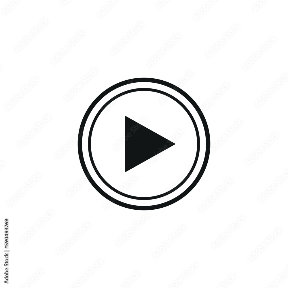 Video play button icon vector illustration Video play button icon vector illustration